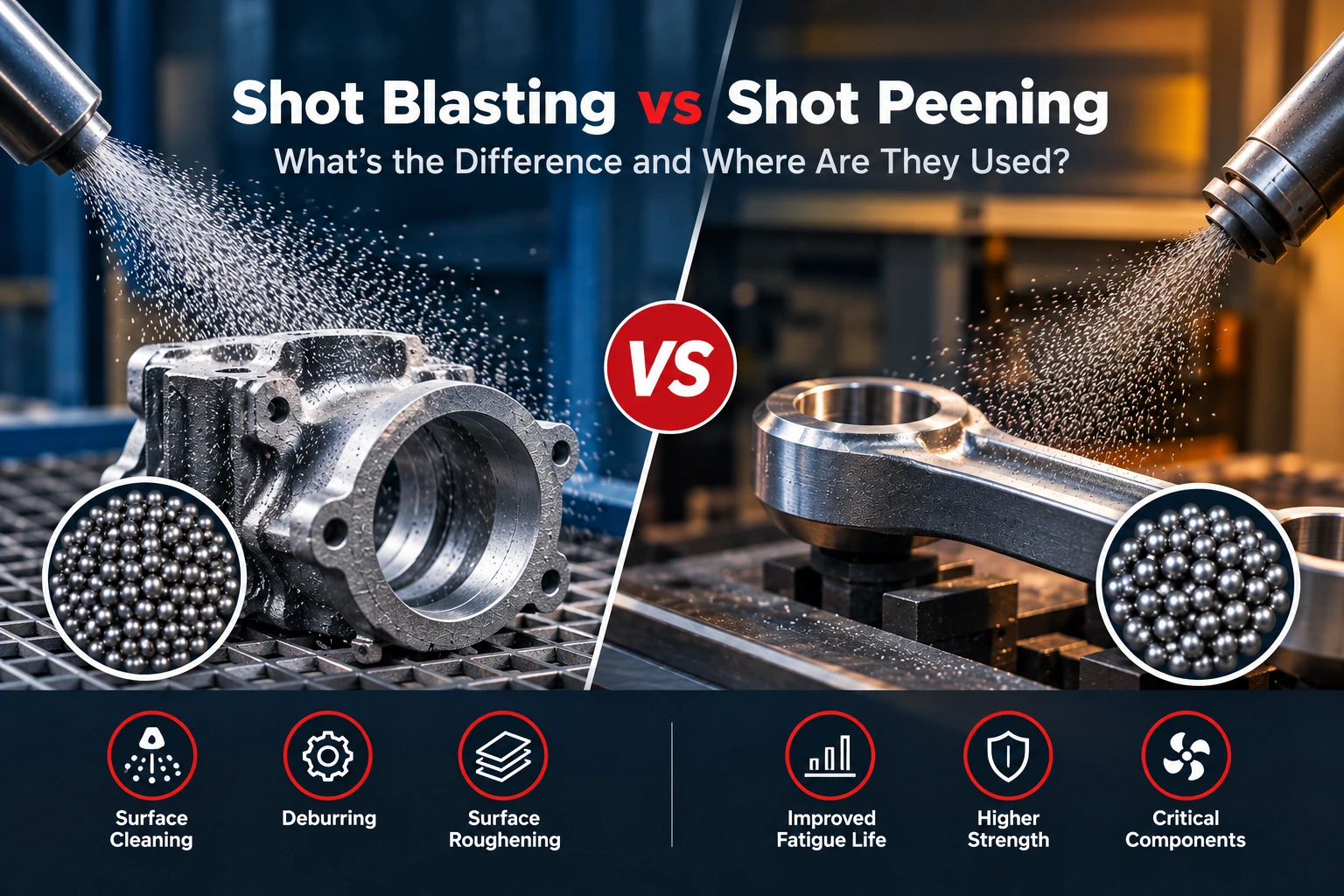 Shot Blasting vs Shot Peening: What’s the Difference and Where Are They Used?