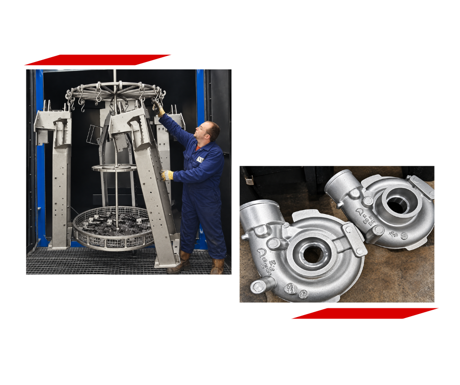 shot blasting application by cut wire shots